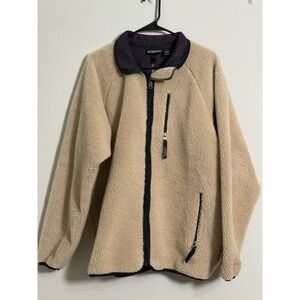 Vtg Patagonia Retro X Deep Pile Fleece Cardigan Jacket Men Sz XL Tan 90s USA